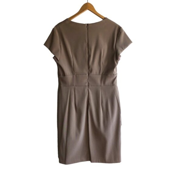 Connected Apparel Dress Size 12 Neutral Tan - Picture 4 of 10